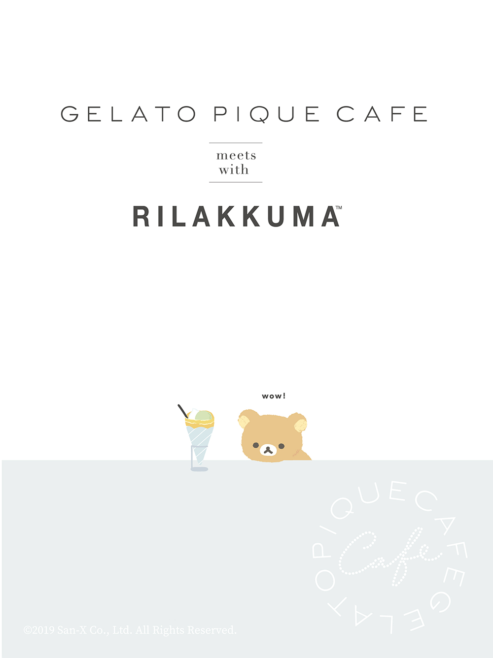 gelato pique cafe meets with RiLAKKUMA